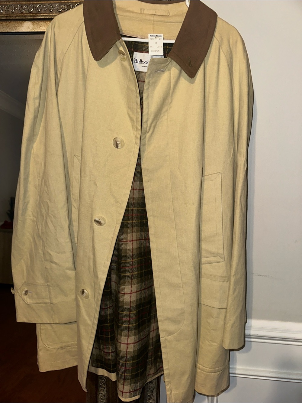 New! Vintage Bullock & Jones designer town & country wool lined jacket - Mens XL